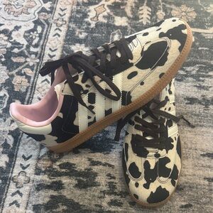 Adidas samba Cow Print Sneakers size 10